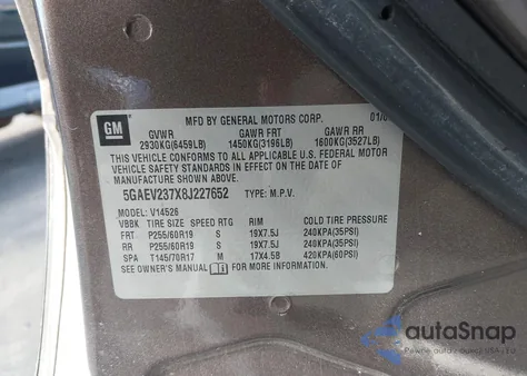 2008 Buick Enclave Cxl z USA, uszkodzony, nr VIN 5GAEV237X8J227652